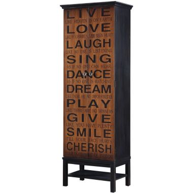 Coaster 2-Door Accent Cabinet Rich in Brown and Black