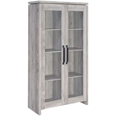 Coaster 2-Door Tall Cabinet in Grey Driftwood