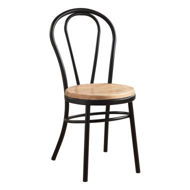 ACME Jakia Side Chair, Black and Natural - Set of 2