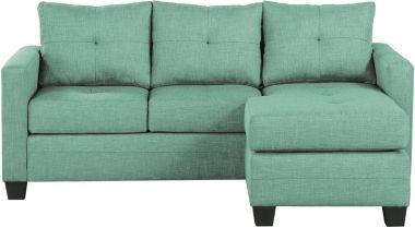 Homelegance Phelps Reversible Sofa Chaise in Teal
