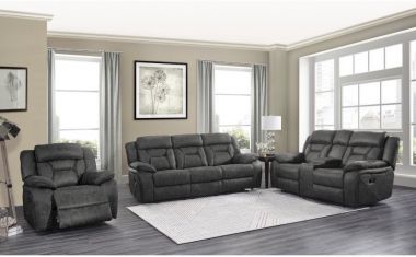 Homelegance Madrona Hill 3pc Double Reclining Livingroom Set in Gray