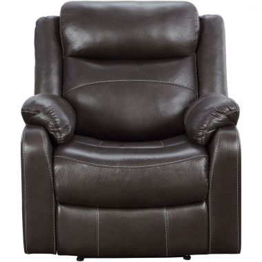 Homelegance Yerba Lay Flat Reclining Chair in Dark Brown