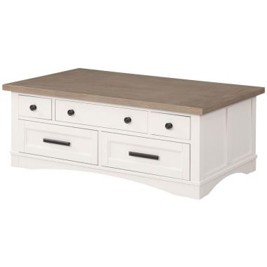 Parker House Americana Modern Cocktail Table with Lift Top in Cotton