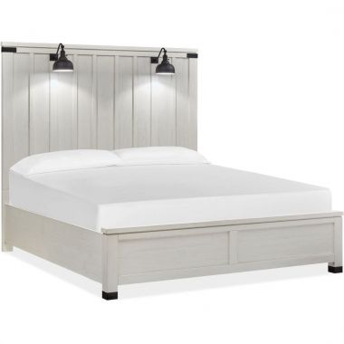 Magnussen Harper Springs Queen Panel Bed in Silo White Finish