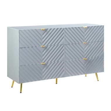 ACME Gaines Dresser in Gray High Gloss Finish