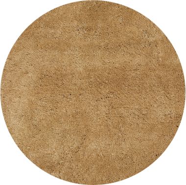 KAS Bliss 1567 Gold Shag Area Rug, 6' Round