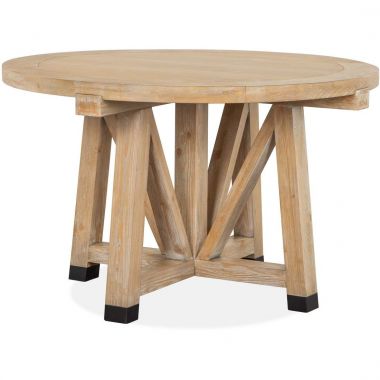 Magnussen Madison Heights 48" Round Dining Table in Weathered Fawn Finish