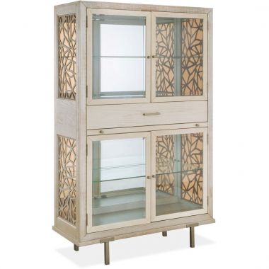 Magnussen Lenox Display Cabinet in Warm Silver, Acadia White