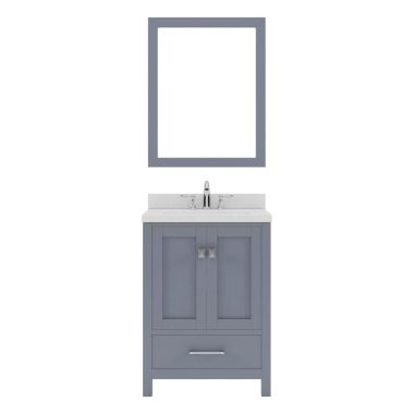 Virtu USA Caroline Avenue 24" Single Bathroom Vanity Set in Grey #GS-50024-DWQRO-GR-001