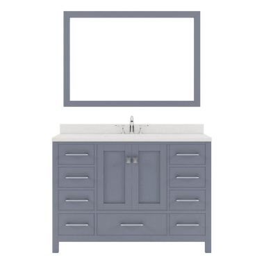 Virtu USA Caroline Avenue 48" Single Bathroom Vanity Set in Grey #GS-50048-DWQRO-GR-001