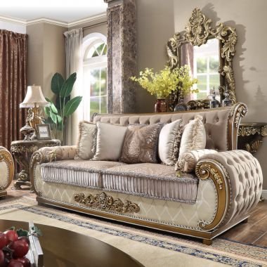 Homey Design HD-25 Sofa in Perfect Brown