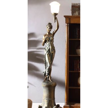 Homey Design HD-7919 A Face Right Lamp in Antique Gold