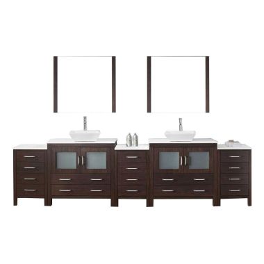 Virtu USA Dior 11" Double Bathroom Vanity Cabinet Set in Espresso - KD-700118-S-ES