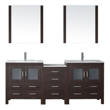 Virtu USA Dior 78" Double Bathroom Vanity Set in Espresso #KD-70078-C-ES-001