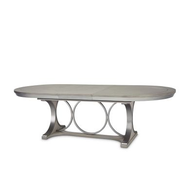 AICO Michael Amini Eclipse Oval Dining Table in Moonlight