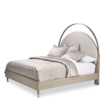 AICO Michael Amini Eclipse Queen Bed with Lights in Moonlight