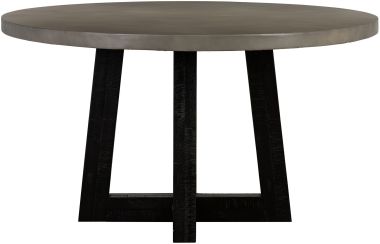 Armen Living Chester Modern Concrete and Acacia Round Dining Table