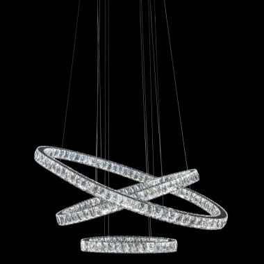 AICO Michael Amini Asteroids LED Chandelier Oval Rings