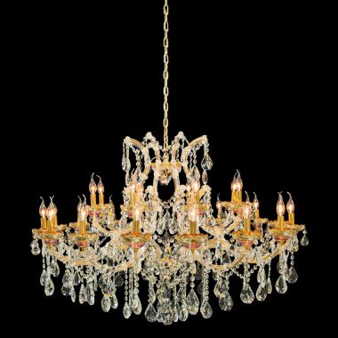 AICO Michael Amini Chantilly 25 Light Chandelier in Gold