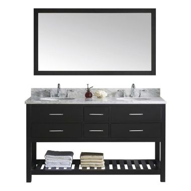 Virtu USA Caroline Estate 60" Double Bathroom Vanity Set in Espresso #MD-2260-WMRO-ES-012
