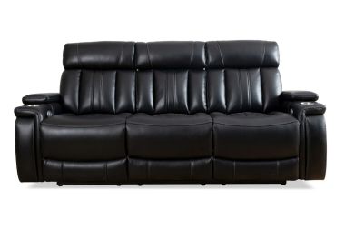 Parker Living Royce Power Drop Down Console Sofa in Midnight
