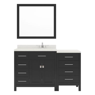 Virtu USA Caroline Parkway 57" Single Bathroom Vanity Set in Espresso #MS-2157L-DWQRO-ES-002