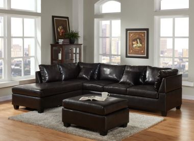 Titanic Furniture S554 2pc Sectional in Black
