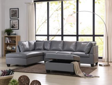 Titanic Furniture S555 2pc Sectional in Gray