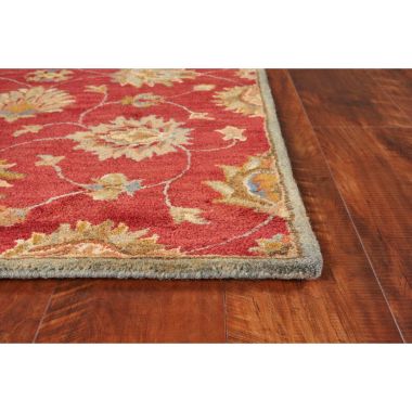 KAS Syriana 6003 Red Allover Kashan Area Rug, 8' x 10'6"