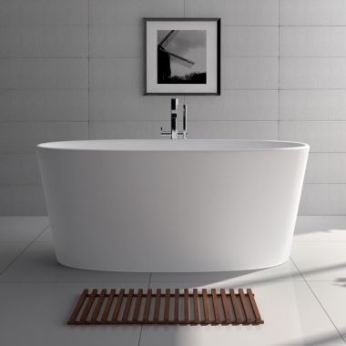 Legion Furniture 62.2" White Matt Solid Surface Tub - No Faucet - WJ8602-W