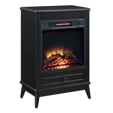 ACME Hamish Cabinet with Fireplace in Black Finish