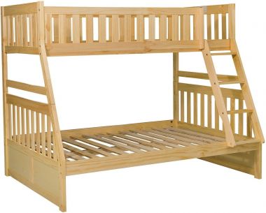 Homelegance Bartly Twin/Full Bunk Bed in Natural Pine