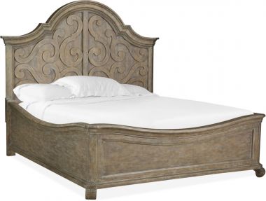 Magnussen Tinley Park Queen Shaped Panel Bed in Dove Tail Grey