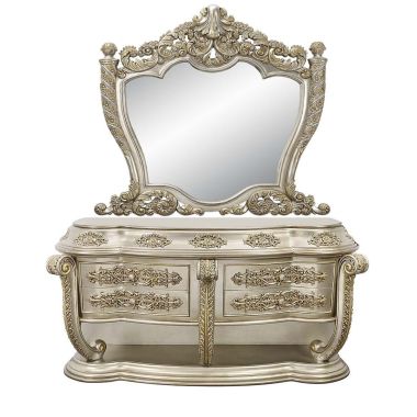 ACME Danae Dresser with Mirror in Champagne / Gold Finish