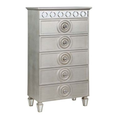 ACME Varian Chest in Silver / Mirrored Finish