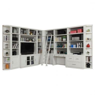Parker House Catalina 12pc Entertainment and Library Wall in White