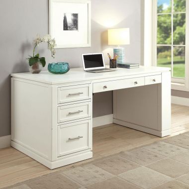 Parker House Catalina 2pc 60" Writing Desk in Cottage White 