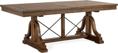 Magnussen Bay Creek Trestle Dining Table in Toasted Nutmeg