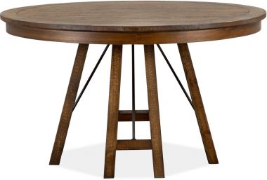 Magnussen Bay Creek 52" Round Dining Table in Toasted Nutmeg