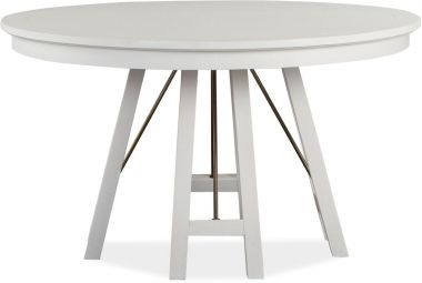 Magnussen Heron Cove 52" Round Dining Table in Chalk White Finish