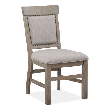 Magnussen Tinley Park Dining Side Chair with Upholstered Seat & Back in Dove Tail Grey - Set of 2