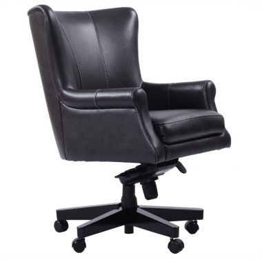 Parker Living 100 Series Leather Desk Chair in Cyclone
