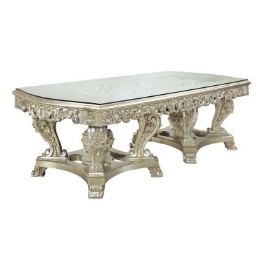 ACME Sorina Dining Table in Antique Gold Finish - DN01208