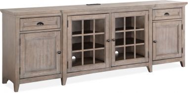 Magnussen Paxton Place 90" TV Console in Dovetail Grey