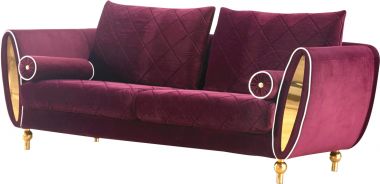 European Furniture Sipario Vita Sofa in Purple