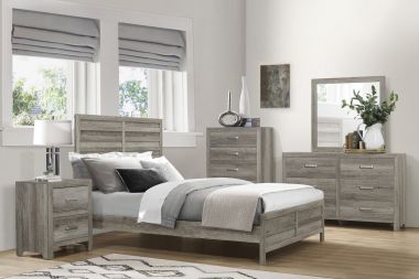 Homelegance Mandan 4pc Full Bedroom Set in Weathered Gray