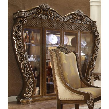 Homey Design HD-8011 China in Metallic Antique Gold and Perfect Brown
