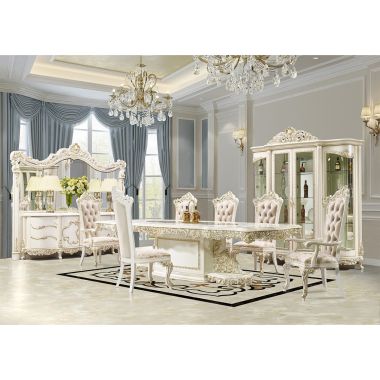 Homey Design HD-959 7pc Dining Table Set