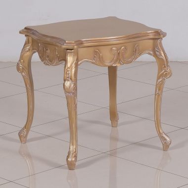 European Furniture Imperial Palace Side table in Dark Champagne - Antique White and Antique Dark Copper