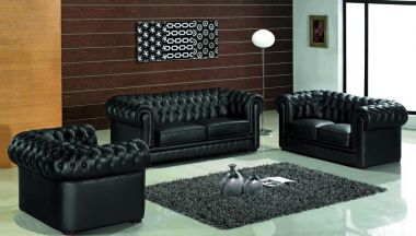 Titanic Furniture L14 3pc Livingroom Set in Black